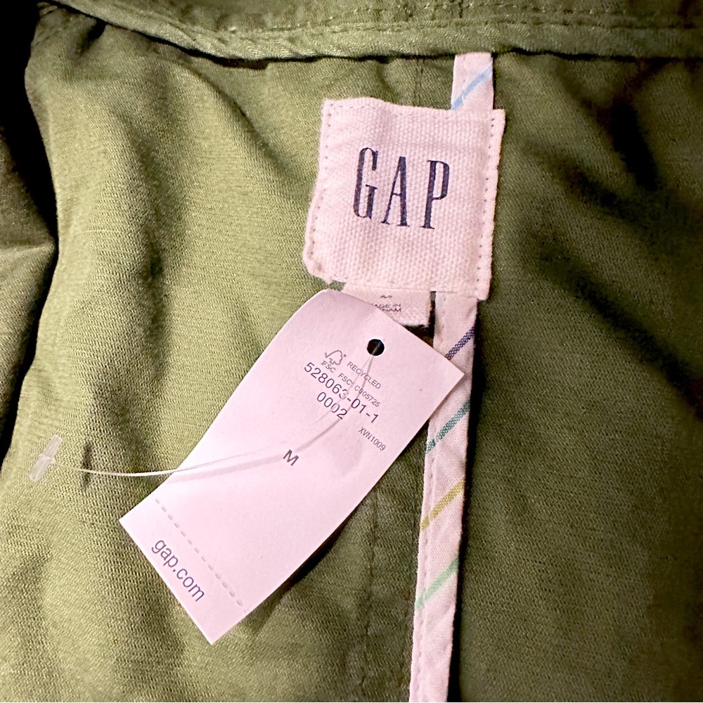 NWT Medium the Gap Hooded Trench Coat - Green